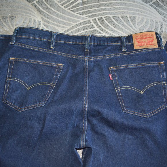 Mens Levi's 505 Blue Jeans 40x32 - Picture 4 of 4